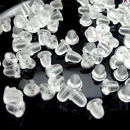 Silicone Earring Backs Earrings Backs Stoppers Caps Soft Clear Rubber Jewellery
