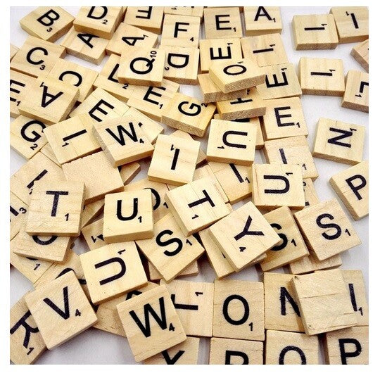 Individual Tiles Letters Alphabet Scrabble Wooden Craft Wood Message Tile Words