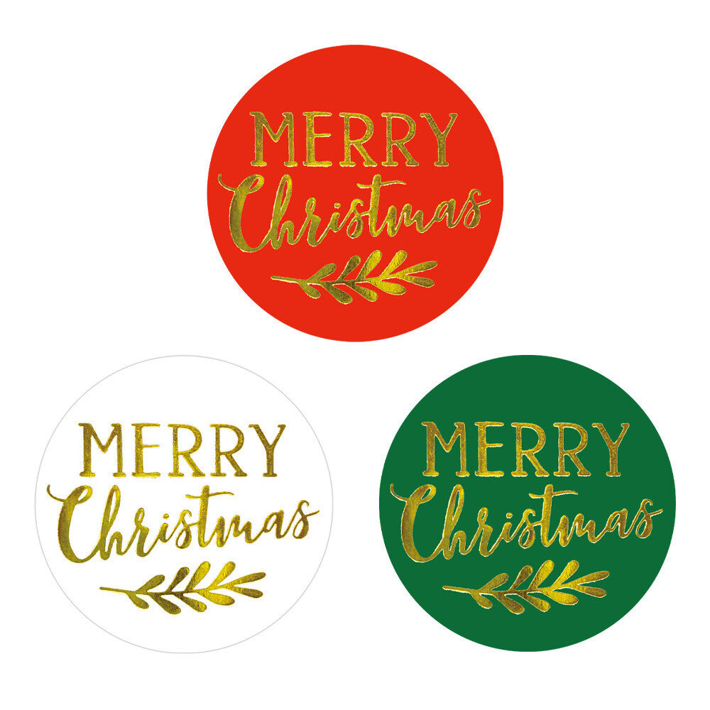 Merry Christmas Happy Xmas Labels Stickers Gift Craft Sticker 3.8cm