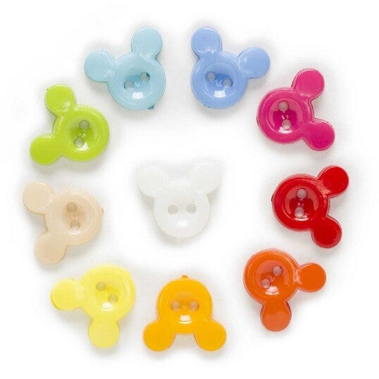 Mouse Ears Baby Buttons 2 Hole 15x13mm Sewing Craft Child Clothing Gift Projects