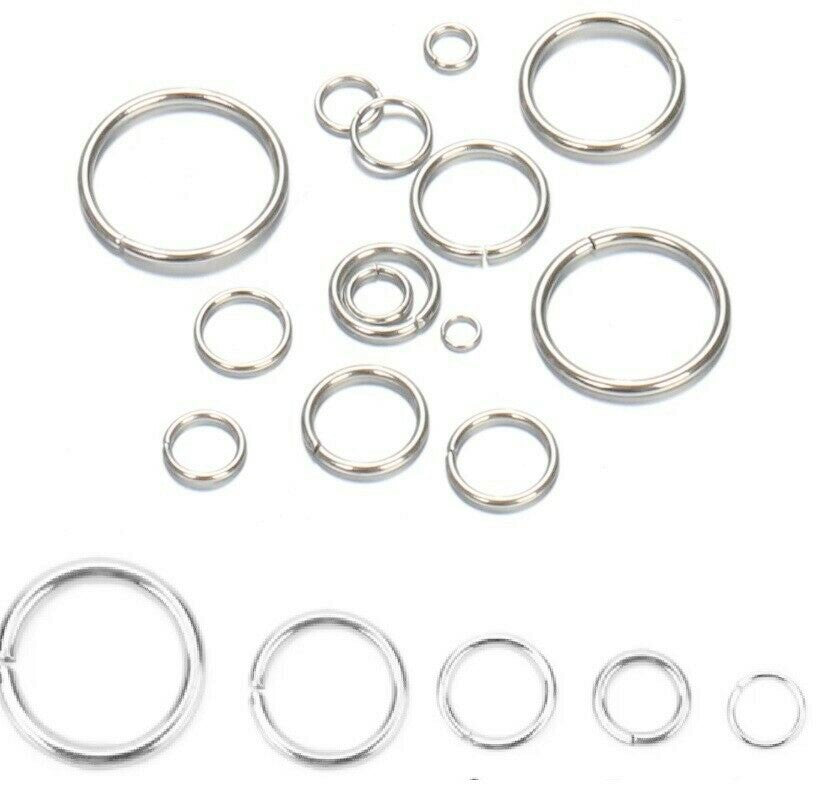 Silver Jump Rings - Ring Connectors Jewellery Craft Connector Sizes 3mm-20mm