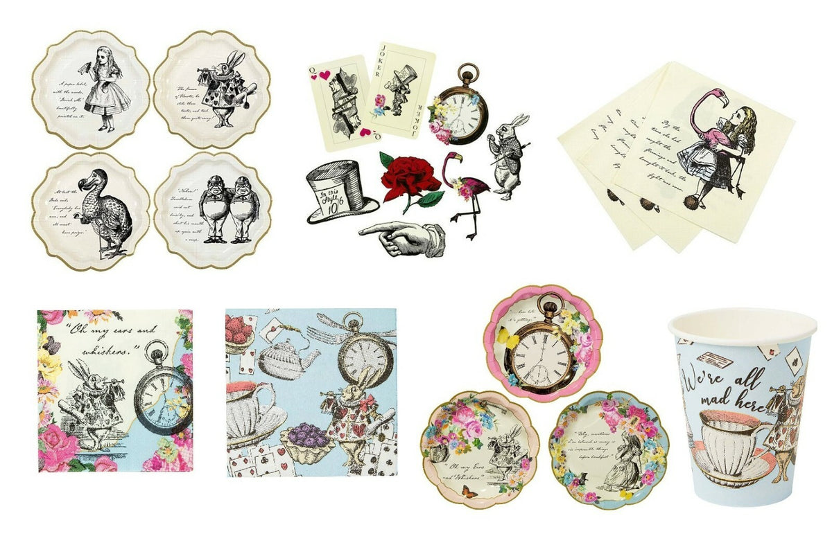 Truly Alice Napkins Plates Alice in Wonderland Party Vintage Table Decorations