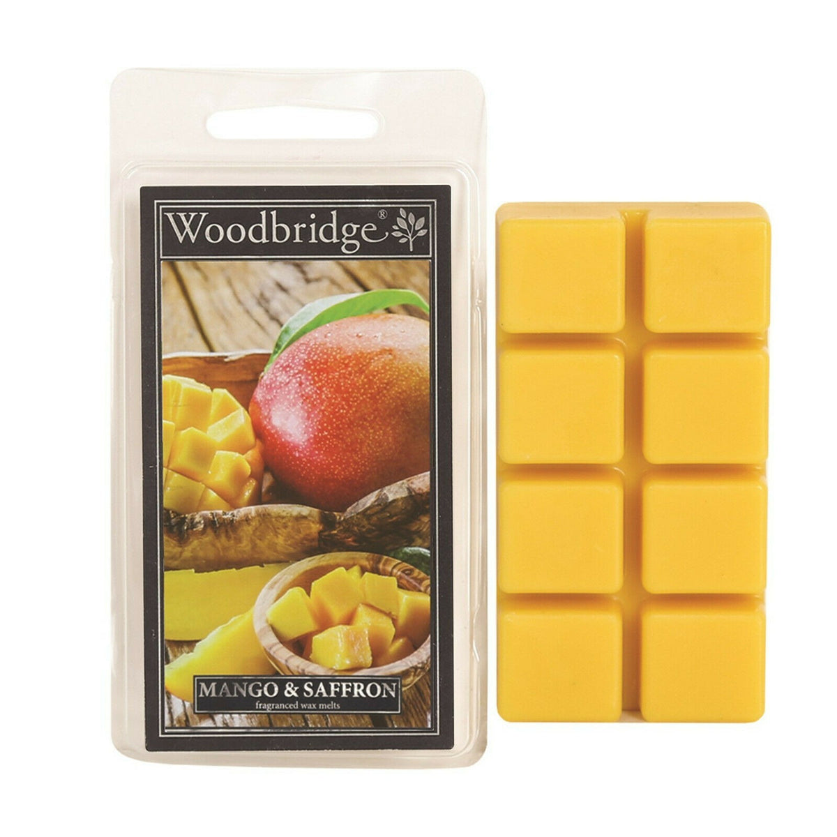 Woodbridge Scented Wax Melts - Melt Burn Time: Up to 16 Hours Per Segment - Mango & Saffron