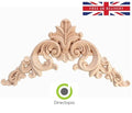 12.5 x 12.5cm Exquisite Classic Wood Carved Corner Applique Furniture Natural