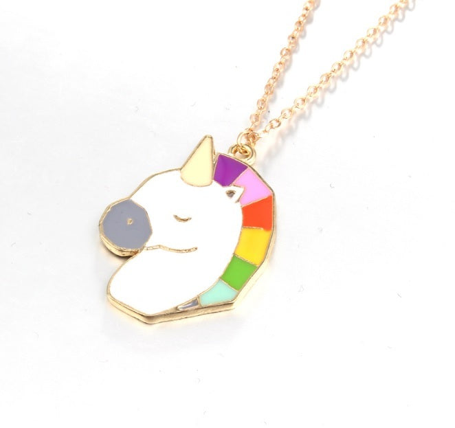 Magical Rainbow Unicorn Necklace Fantasy Fairy Tale Horse Kawaii & Gift Bag