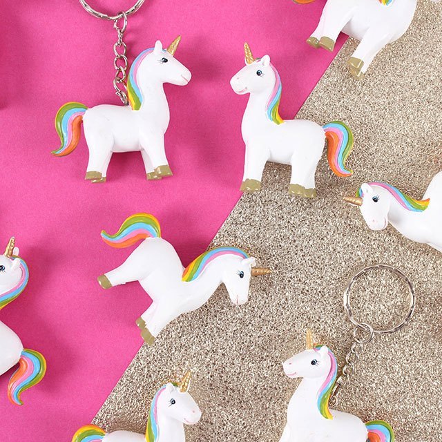Magical Rainbow Unicorn Key Ring Key Chain Gift