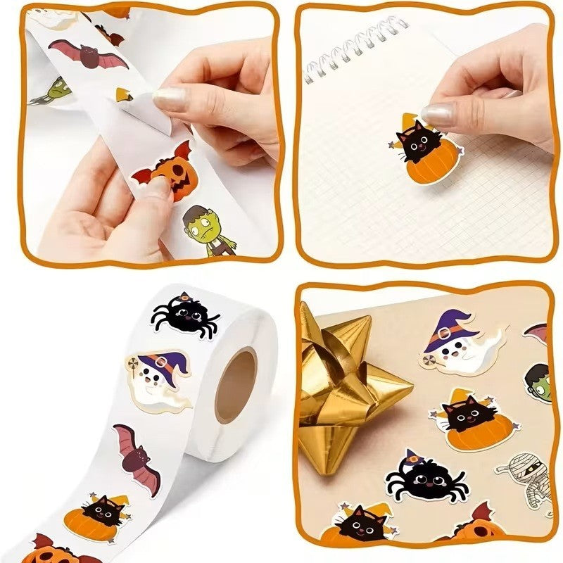Halloween Stickers Pumpkins Ghosts Mummies Peel & Stick Labels Stickers Sticker