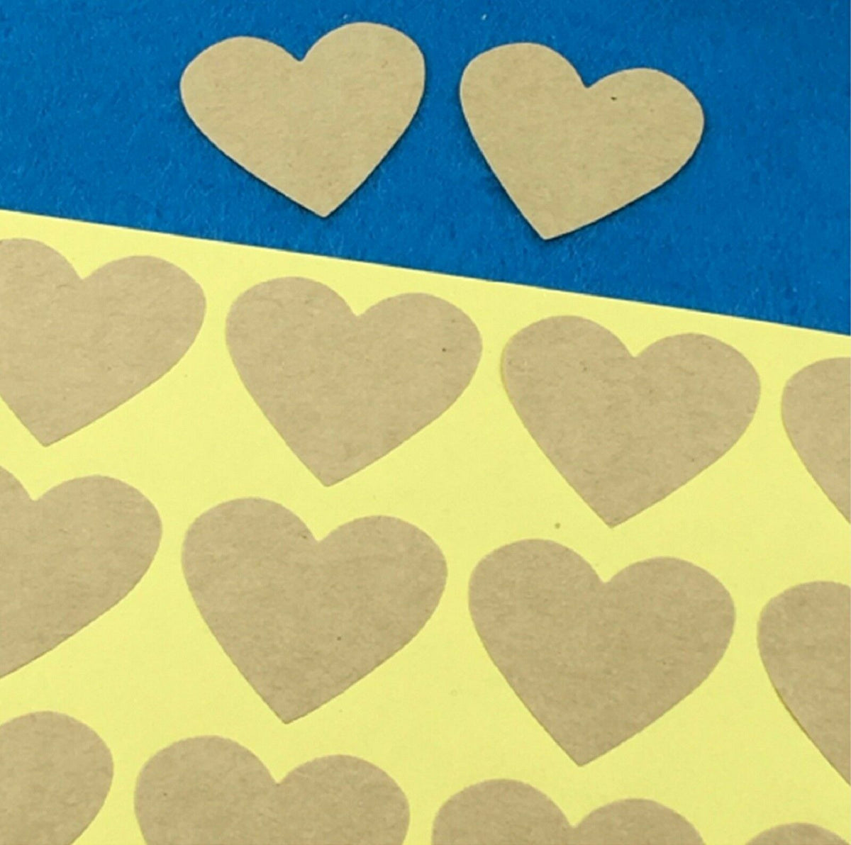 Mini Rustic Heart Sticker Blank Craft Stickers Labels - Heart Size: 25x20mm