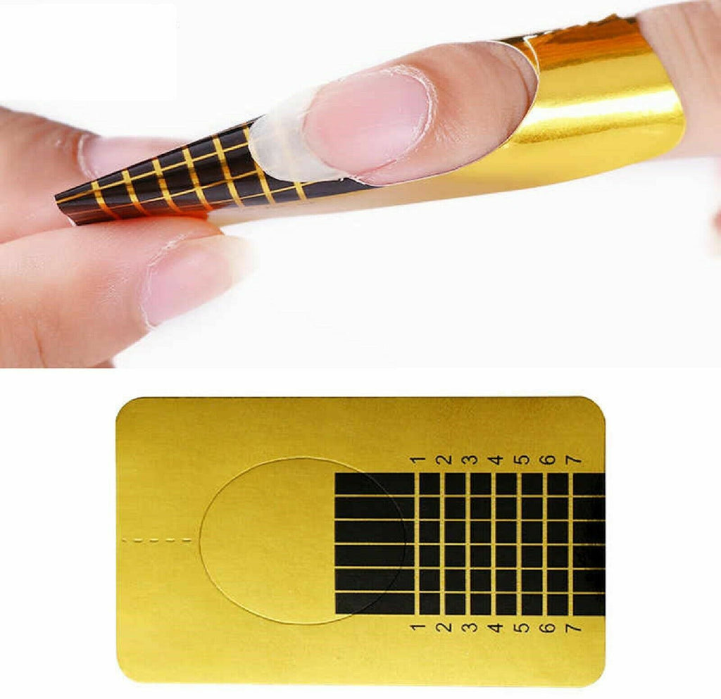 Nail Art Form Sticker Self Adhesive Extension Guide Acrylic Tips Gel 1/10/50/100