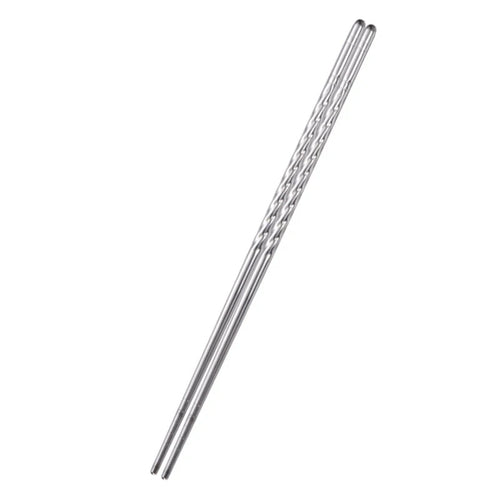 1 Pair of Chinese Stainless Steel Chopsticks - 22cm Long
