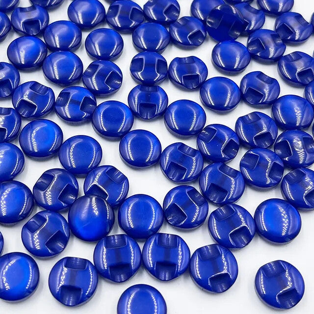 12mm / 1.2cm Buttons - 12 colours - Baby Knitting Clothing Knit Button Flatback - Dark Blue