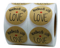 Round Sticky Labels Handmade with Love Gift Craft Stickers Label Seals 2.5cm #2
