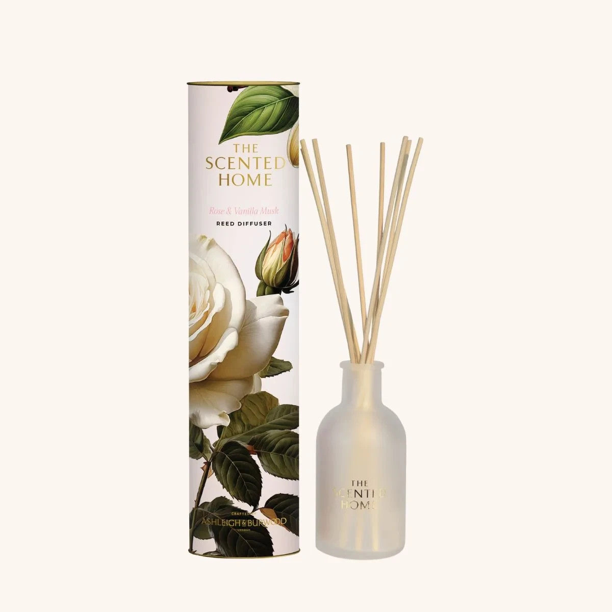 Ashleigh & Burwood The Scented Home Reed Diffuser 150ml Choice of Fragrance - Rose & Vanilla Musk 150ml