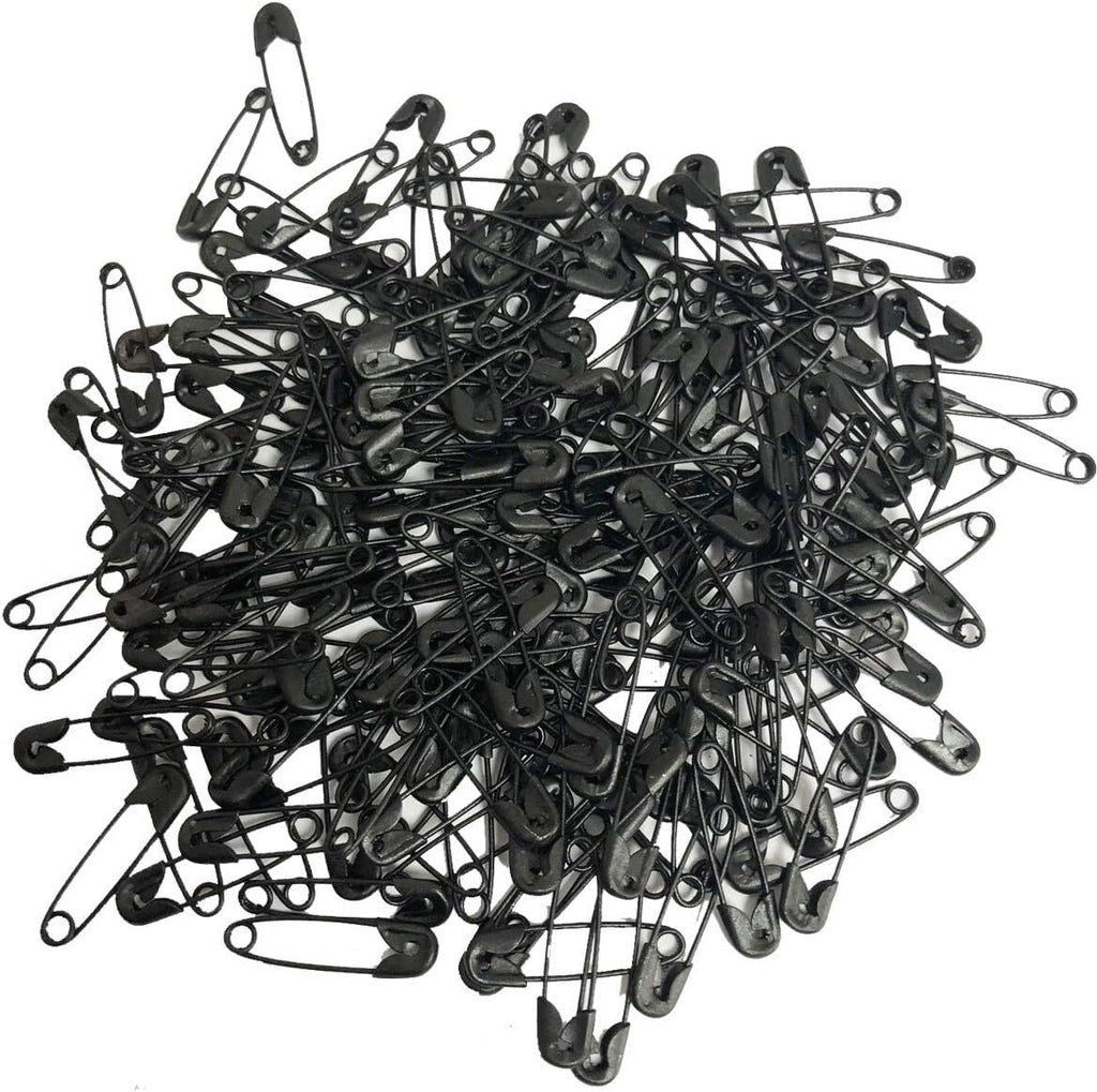 18mm Mini Metal Safety Pins Gold Silver Black Pins Metal Sewing Craft Dress Pin - Black