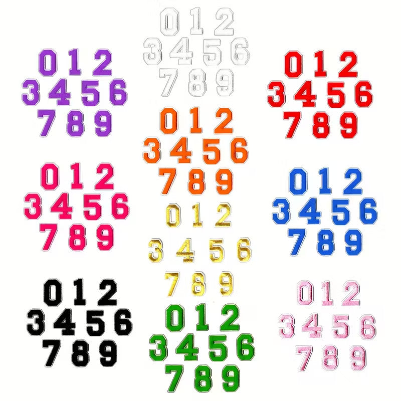 Number Patch Iron or Sew on Numbers Varsity Patches Customise Clothing 4cm