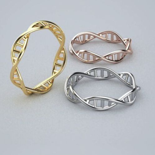 DNA Double Helix Structure Molecule Ring Chemistry Jewellery Science & Gift Bag