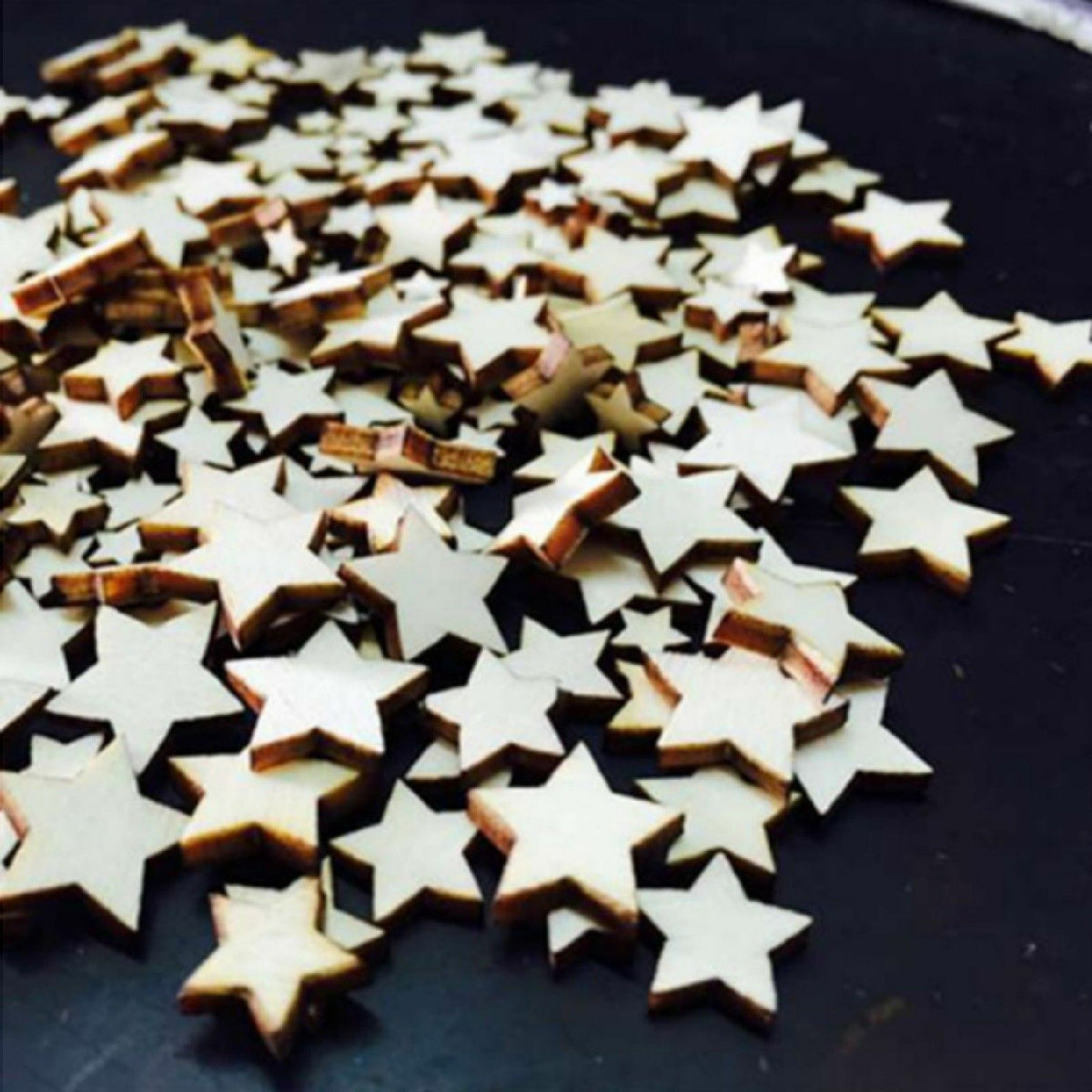 Wooden Mini Mixed Stars Embellishments weddings craft scrapbook card making