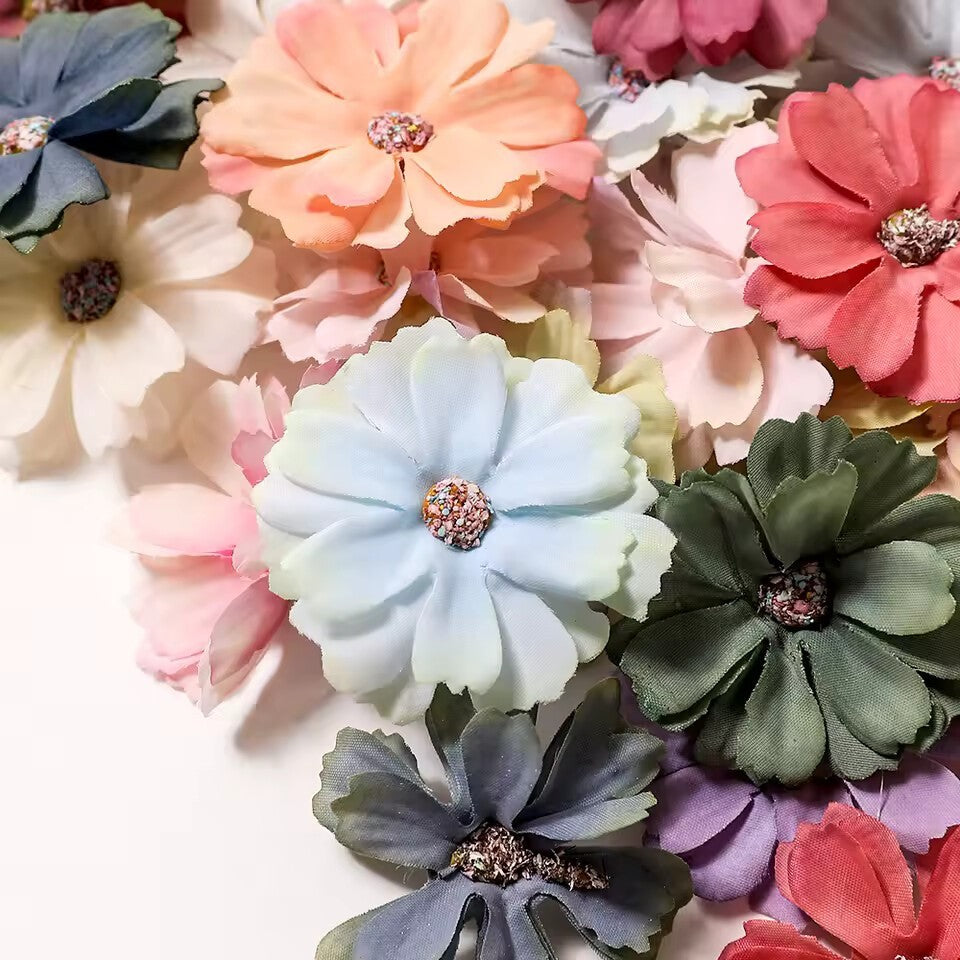 Daisy Blossom Flower Heads Synthetic Flowers Faux Silk Home Wedding Craft 4.5cm