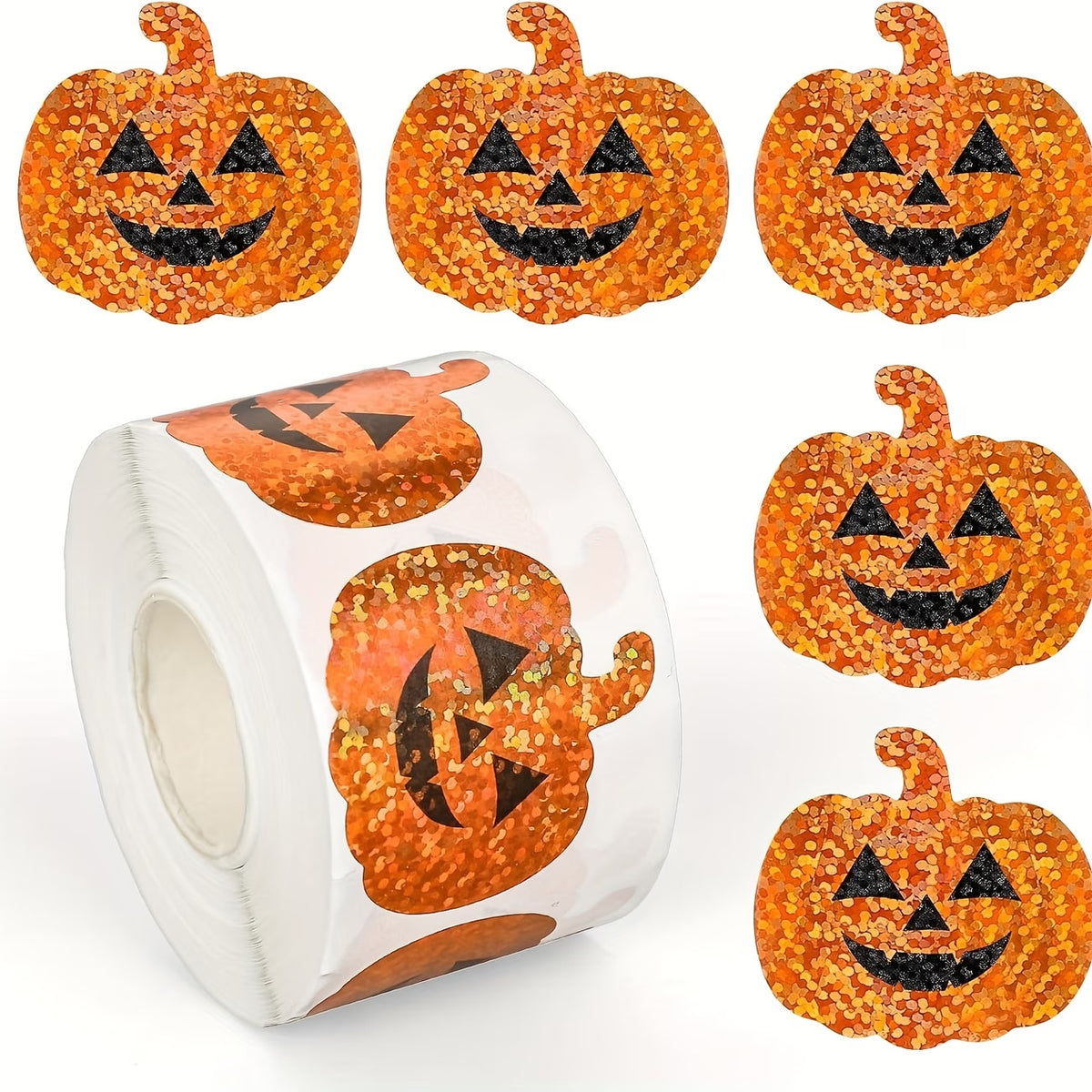 Pumpkin Fall Halloween Autumn Peel & Stick Labels Stickers Craft Sticker - Design 3