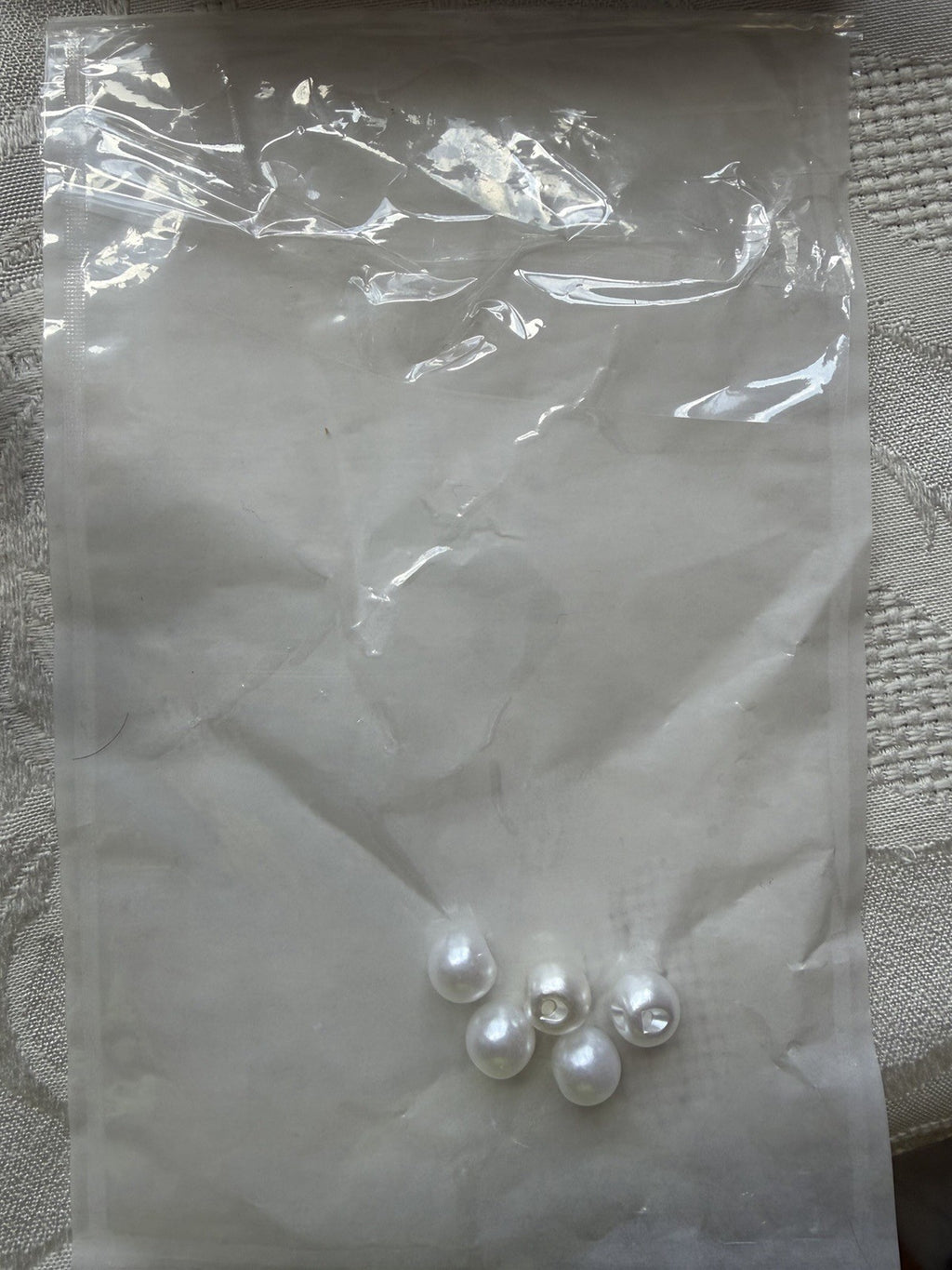 White or Ivory Pearl Bead Buttons Sideways Shank Buttons 6, 8, 10, 12, 14, 16mm