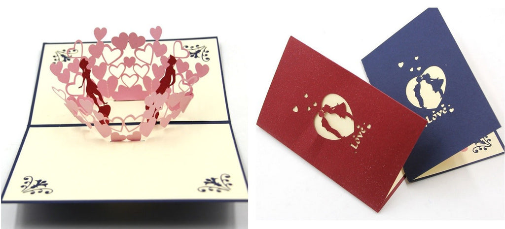 3D Pop Up Valentine Card Luxury Handmade Kirigami Love #2