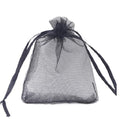 Organza Gift Bag Jewellery Wedding Favour Packing Supplies Bags 7x8.5cm - Black