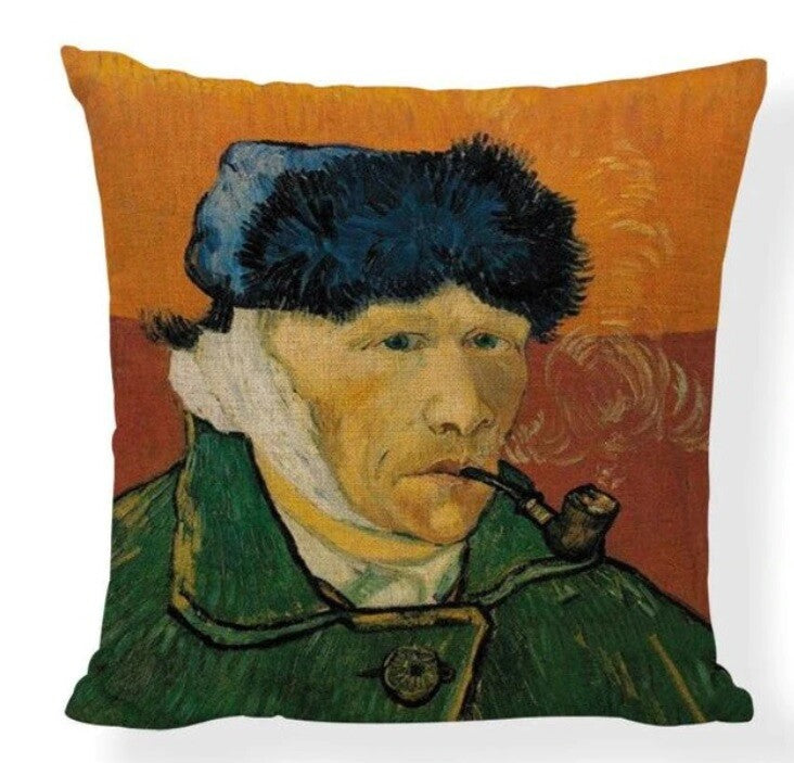 ARTIST VAN GOGH STARRY NIGHT BLOSSOM OIL PAINTING CUSHION COVERS 45x45cm - Portrait Design 2