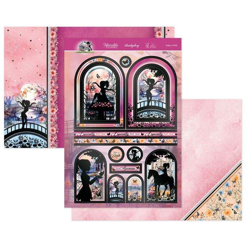 Hunkydory Greeting & Birthday Card Making Kits Luxury Topper Set Pack Toppers - Make a Wish