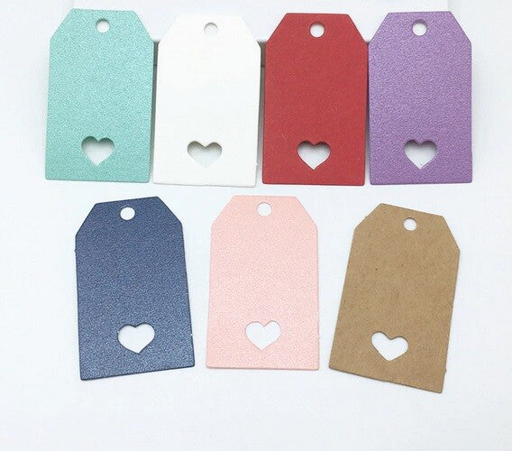 Craft Paper Tags Hollow Love Heart Craft Gift Food Wedding Price Gift Tag 5x3cm