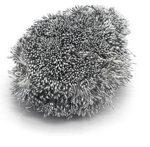 Artificial Flower Stamen Double Head Eco Friendly Floral Craft Wedding 1mm 250pc - 12. Silver