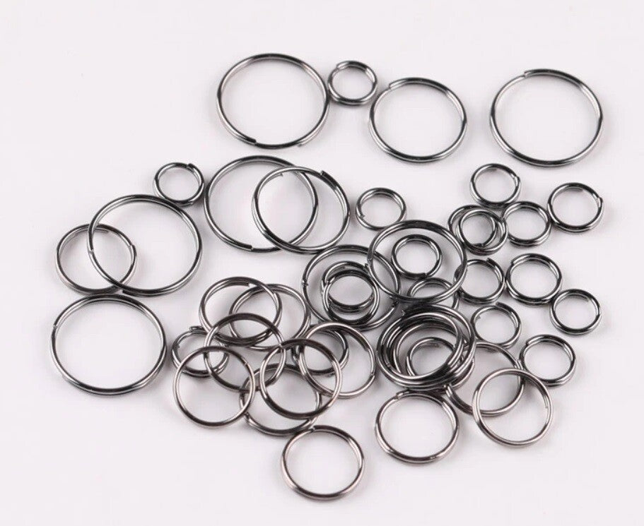 Gun Black Jump Rings Split Ring Connectors Jewellery Connector - Many Sizes