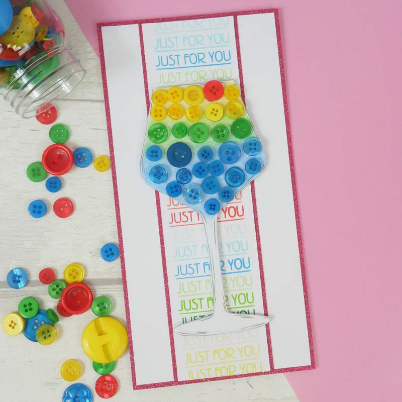 Jar of Buttons Assortment Button Button It! Craft Scrapbook Cardmaking Hunkydory