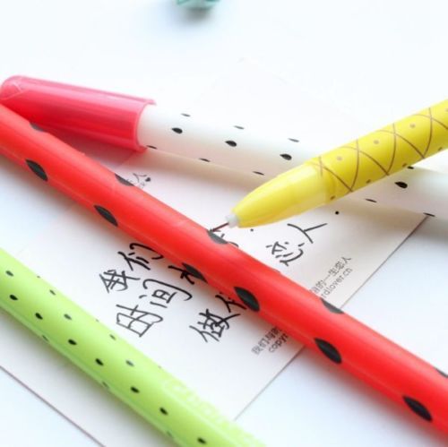 Fruit Design Gel Pen Pens Stationery Pineapple Watermelon School Office Kawaii