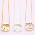 Minimalist Fish in Bowl Pendant Necklace Gold Fish in Tank & Gift Bag