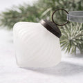 Medium Glass Handcrafted Baubles Premium Traditional Christmas Tree Bauble 5-7cm - Clear Frosted Glass Kite - 1 Bauble