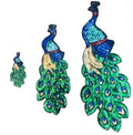 Large Sequins Peacock Sew on Applique Patch Motif Sparkly Customise Fashion