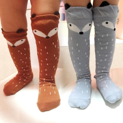 Children's Fashion Knee High Fox Socks Cute 1-6 Years Various Sizes Leg Warmers