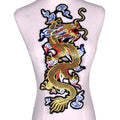 Large Oriental Colourful Dragon Patch 40x17cm Embroidered Iron on