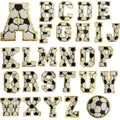 Football Soccer Chenille Patch Letter Patches Iron on Alphabet Embroidery 7.5cm
