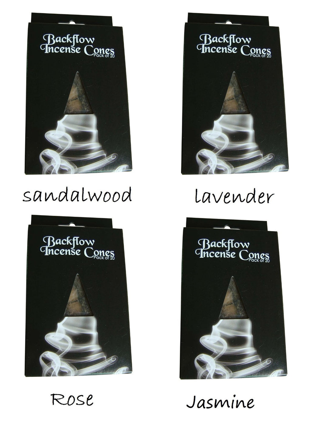 Pack of 20 Back Flow Incense Cones Backflow - Use for Back Flow Burner