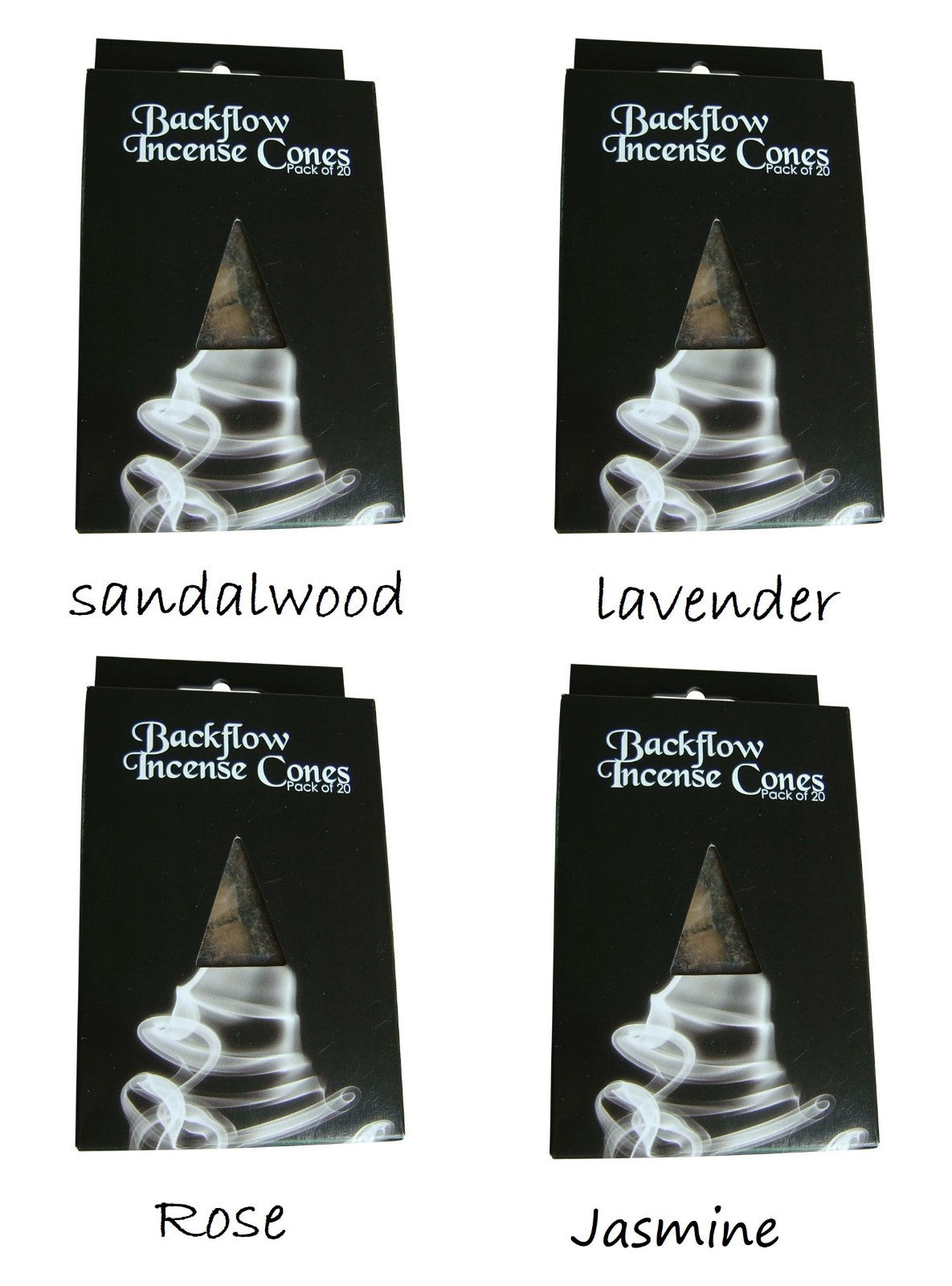 Pack of 20 Back Flow Incense Cones Backflow - Use for Back Flow Burner