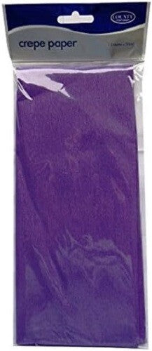 Crepe Paper Sheets 1.5 Meter x 50cm Party Decorations Craft Paper Roll Streamer - Purple