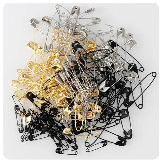 18mm Mini Metal Safety Pins Gold Silver Black Pins Metal Sewing Craft Dress Pin