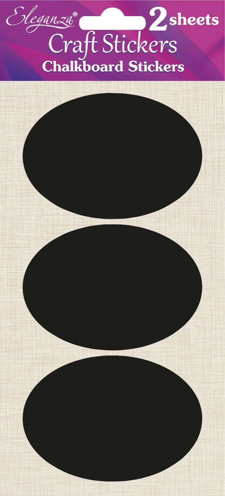 Self Adhesive Chalkboard Stickers Blackboard Labels Heart Rectangle Oval - Oval 90mm x 55mm - 6pcs