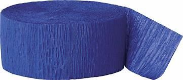 Buy 3 Rolls Crepe Streamer Crepe Paper Party Decoration Streamers 81 ft - Royal blue x 3 rolls