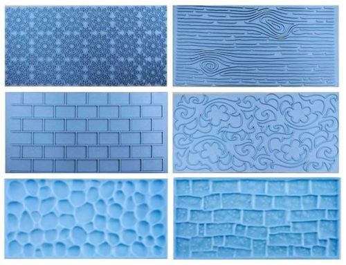 Impression Mat Fondant Embosser Cake Decorating Brick Wood Pebble Sugar Craft