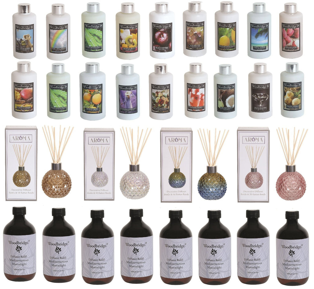 Woodbridge Glass Reed Diffuser / or a Refill 200ml & 500ml Refills
