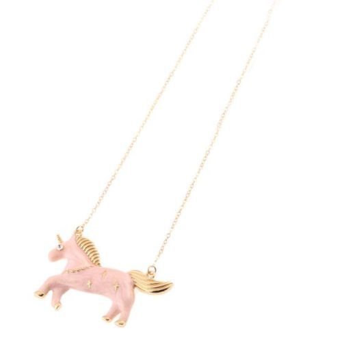 Unicorn Necklace Candy Colour Gold Enamel Kawaii Horse Pony Vintage Fashion