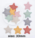 Star Padded Glitter Patch Applique Customise Sew on Patches Customise Clothing