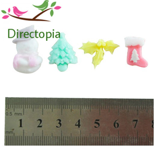 Silicone Christmas Round Fondant Sugar Paste Cake Decorating 8 Shape Mould 7cm